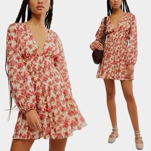 Free People Women's Keep You Smocked Mini Dress
